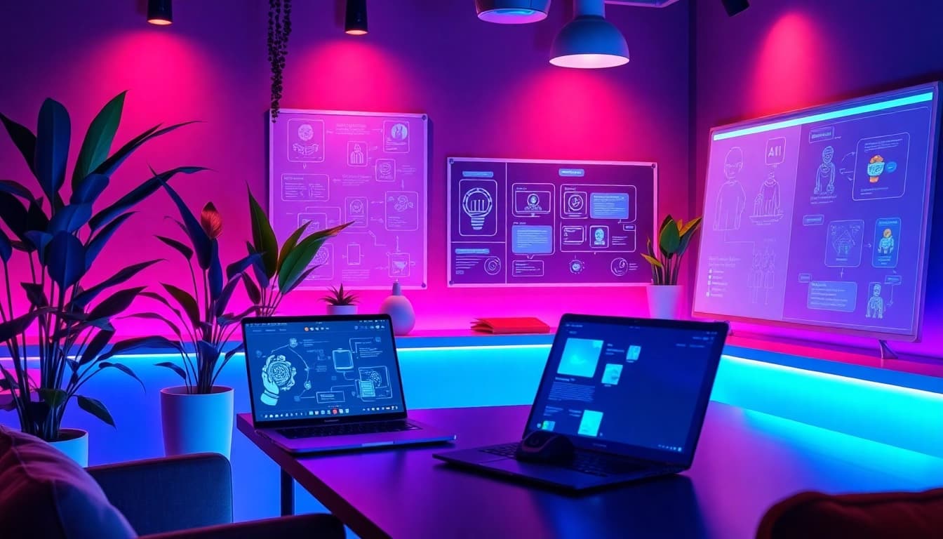 Engaging workspace showcasing Crushon AI technology and innovation.