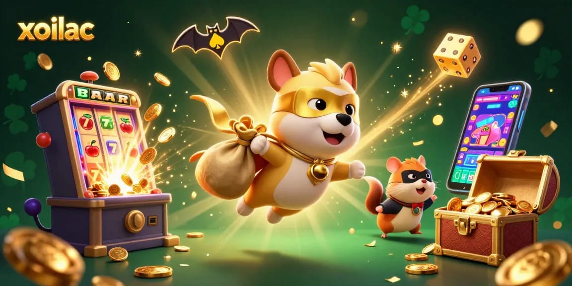 Xoilac streamers enjoy a vibrant live sports betting experience with cartoon characters in a dynamic scene.
