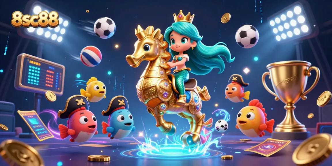 Experience thrilling gameplay on 8sc88 with vibrant casino elements and enchanting characters!