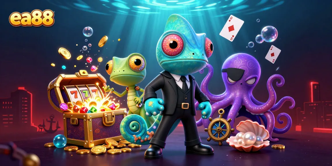 Play the exciting ea88 slots featuring a colorful underwater scene with hidden treasures and vibrant characters.
