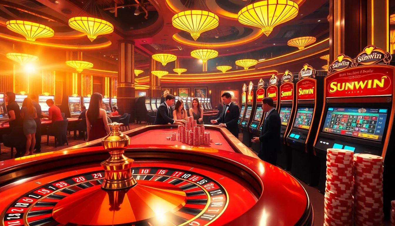Experience the thrill of a Sunwin roulette game with vibrant chips and an elegant atmosphere.