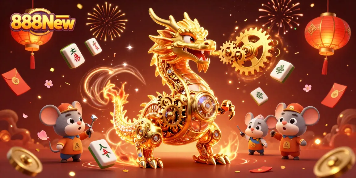 Win big at 888New with a vibrant scene of luck and joy during a 3D digital casino celebration.