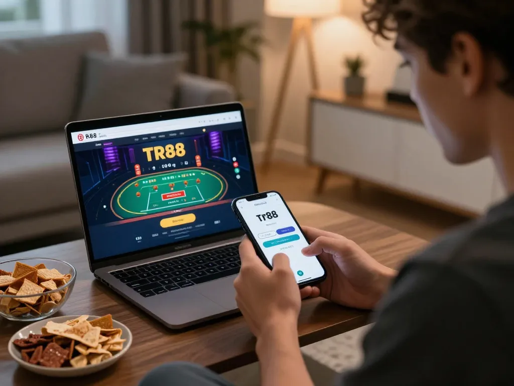 Engaging scene of tr88 đăng nhập on smartphone for seamless access to online casino gaming.
