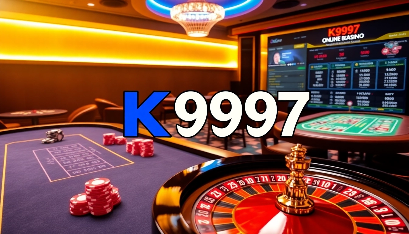 Experiência de jogo online interativa do K997 com Roleta e Blackjack, apresentando ação emocionante.