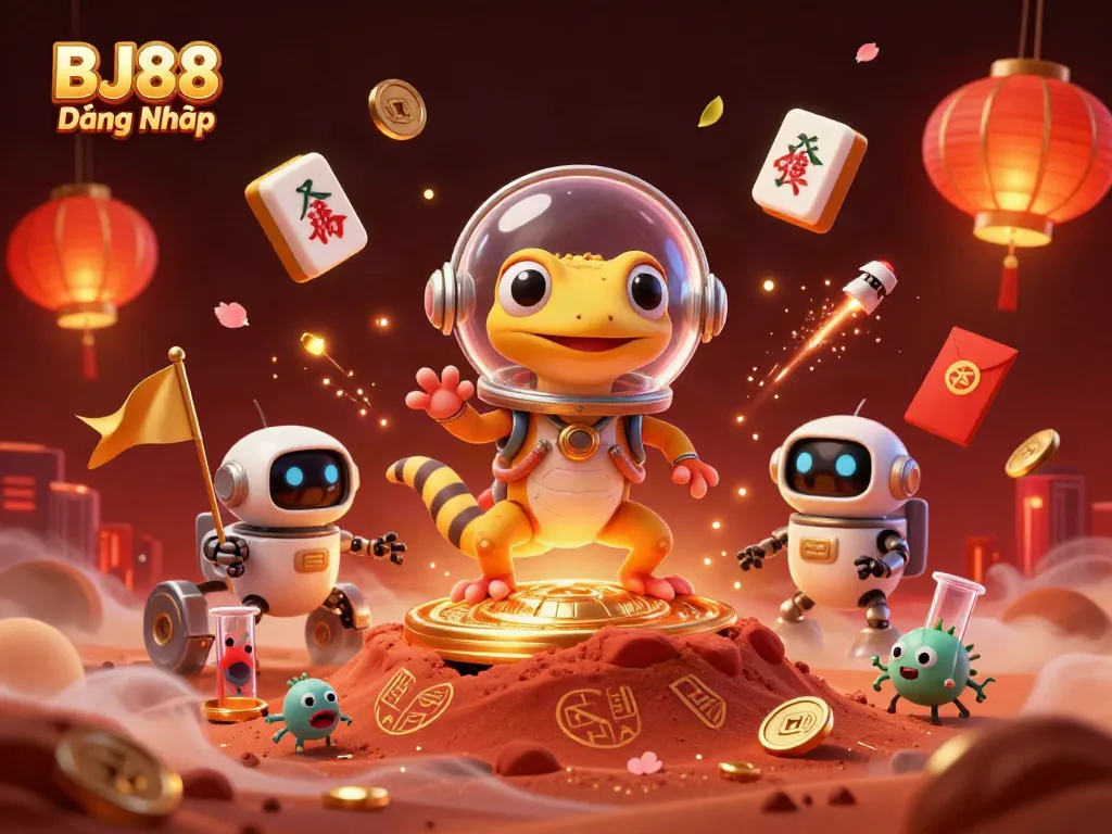 Engage in gaming excitement with BJ88 Đăng Nhập as a Martian gecko uncovers a hidden golden casino.