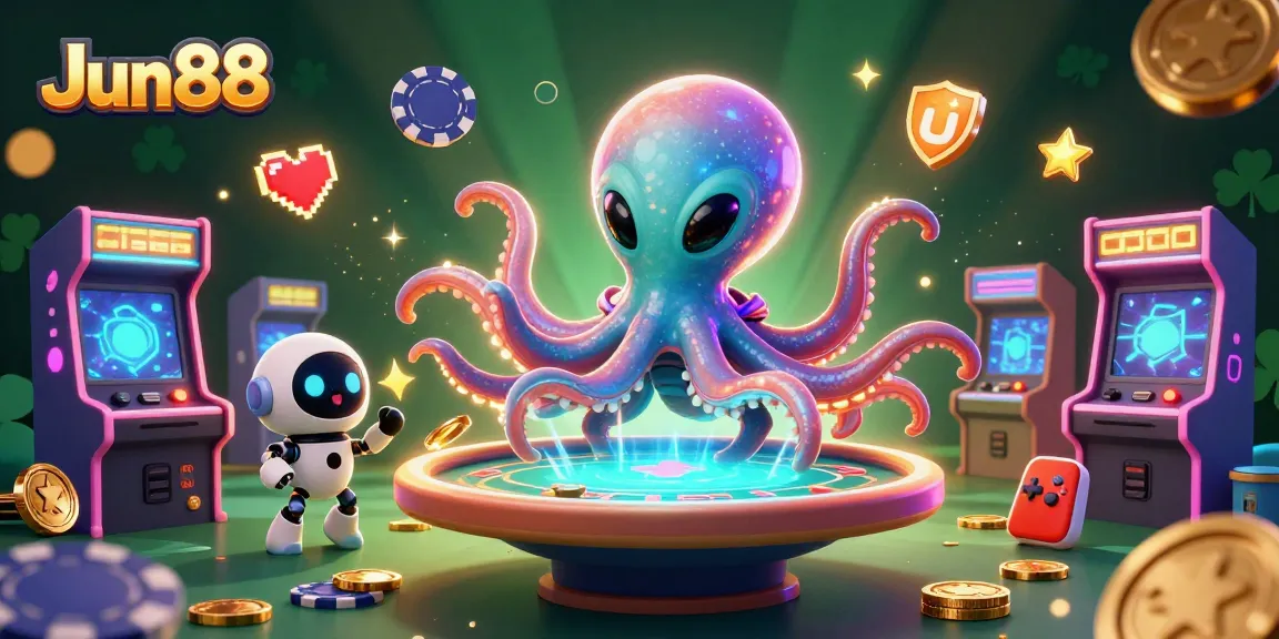 Experience exhilarating gaming at Jun88 with an alien octopus dealer at a virtual poker table