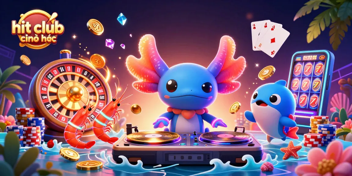 Experience dynamic fun at hit club chính thức with a vibrant 3D casino scene and playful characters.