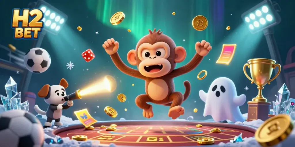 Experience the thrill of H2 BET as the mischievous monkey juggles gold while a brave puppy pursues it.