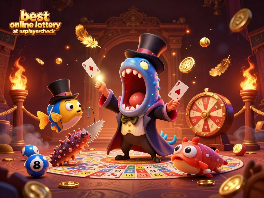 Experience the best online lottery at usplayercheck with a vibrant magical underwater scene.