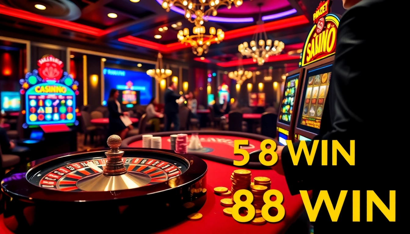 Experience the thrill of winning at 58 WIN casino with vibrant games and attentive dealers.