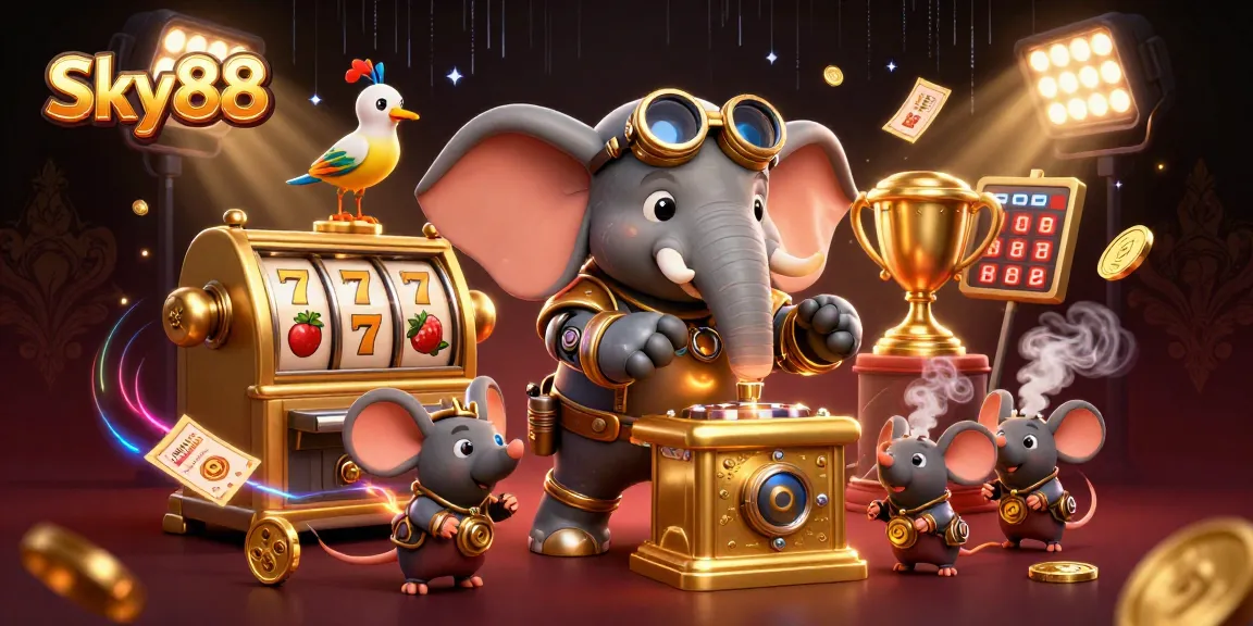 Sky88 showcases exciting slot games with dynamic 3D elements and vibrant visuals for gamblers.