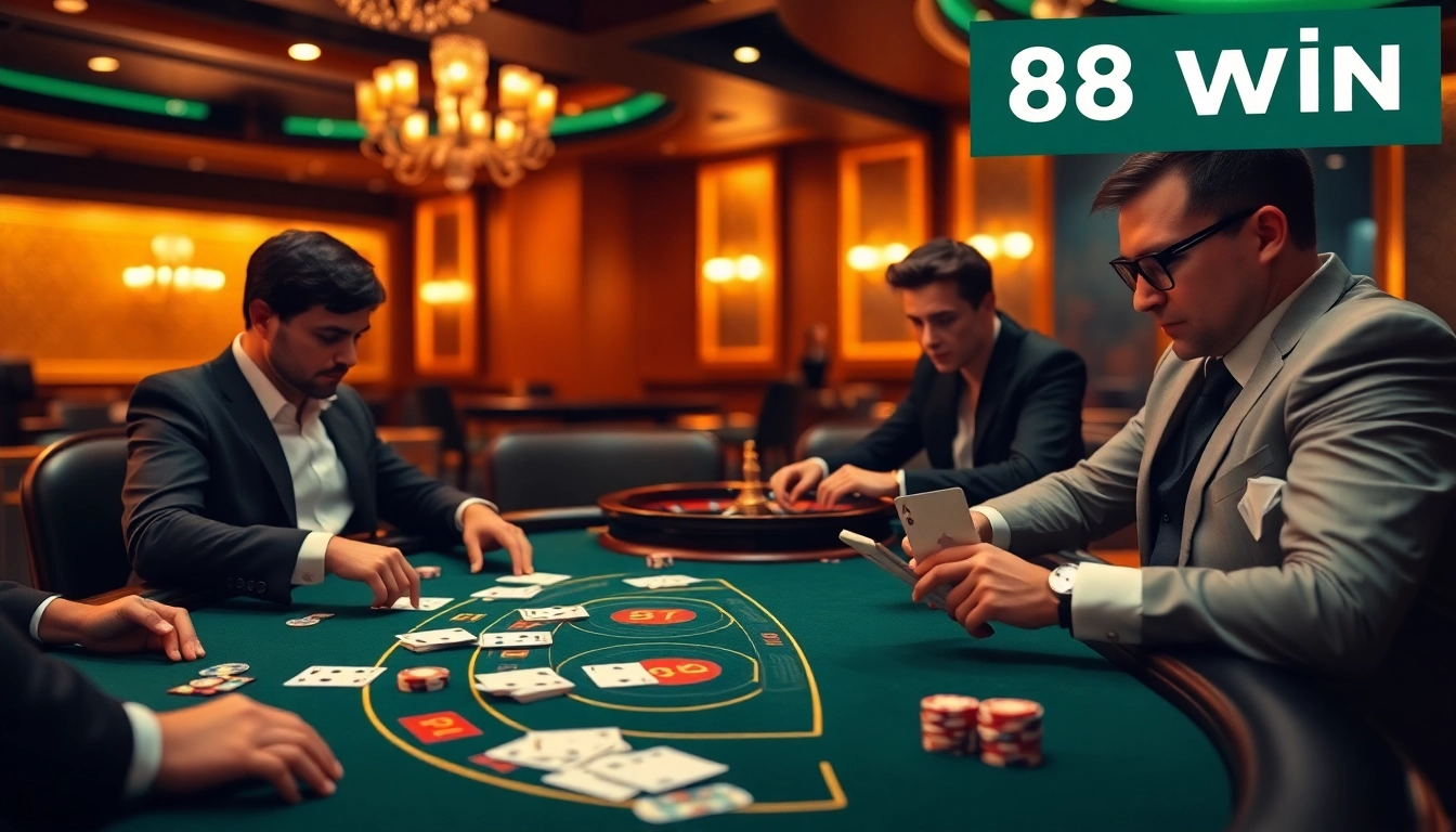 Players thrillingly engage in blackjack at a luxurious table with the 98 win strategy in action.