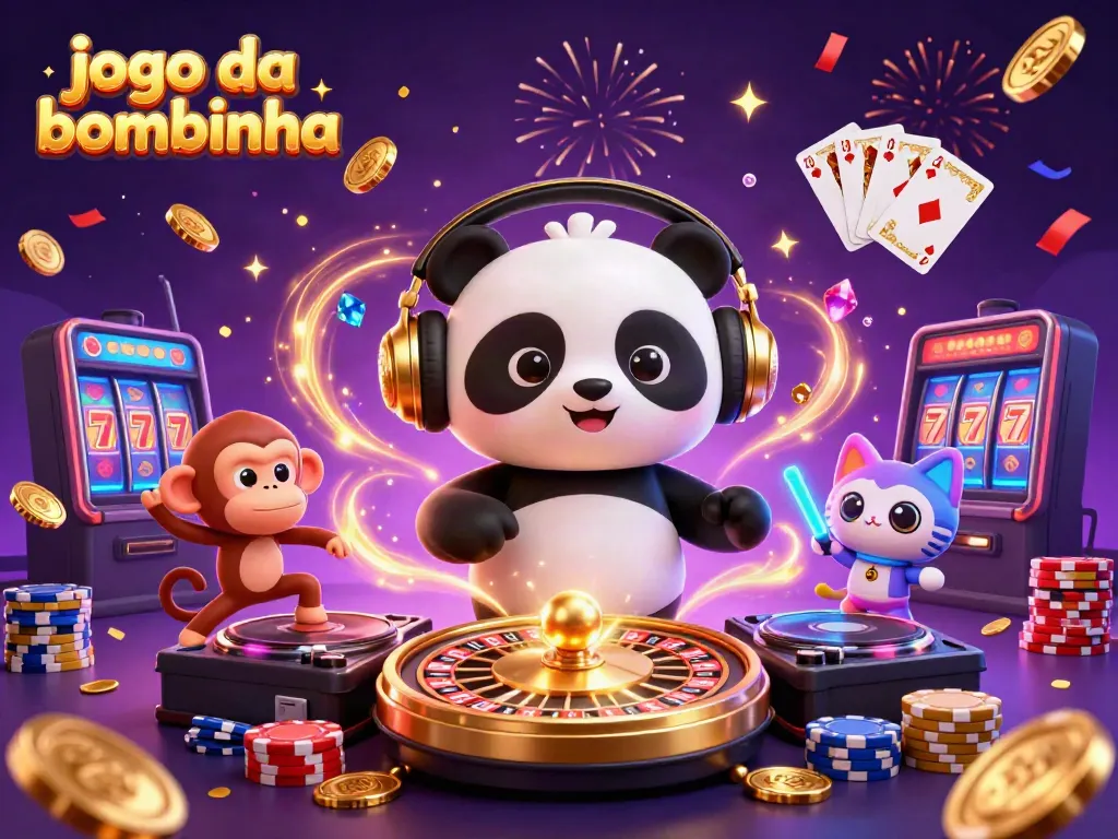 Experience the thrill of jogo da bombinha with a vibrant casino scene featuring dynamic cartoon characters.