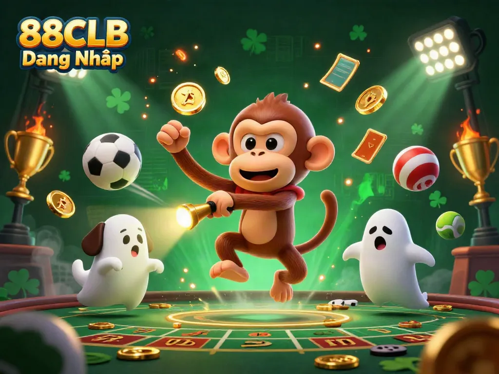 Engage with 88CLB Đăng Nhập and experience the thrill of betting with a dynamic illustration of lively characters and action.