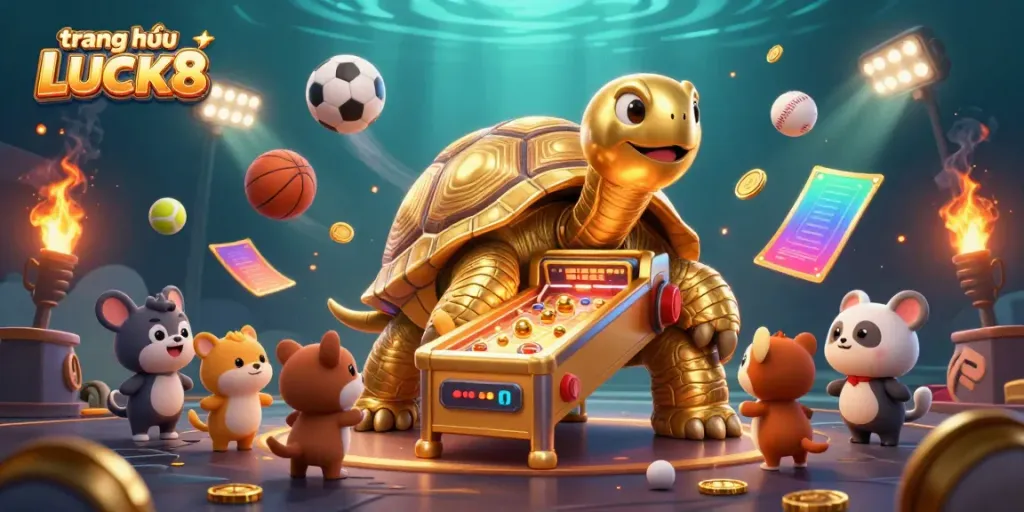 Experience the lively excitement of trang chủ LUCK8 with vibrant casino-themed elements.