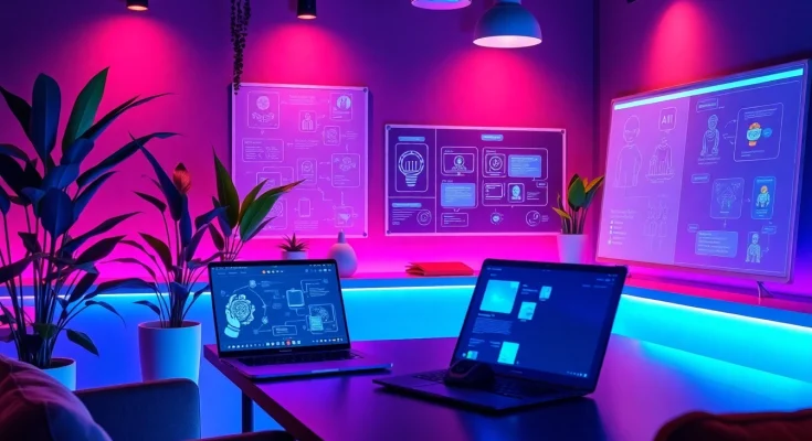 Engaging workspace showcasing Crushon AI technology and innovation.