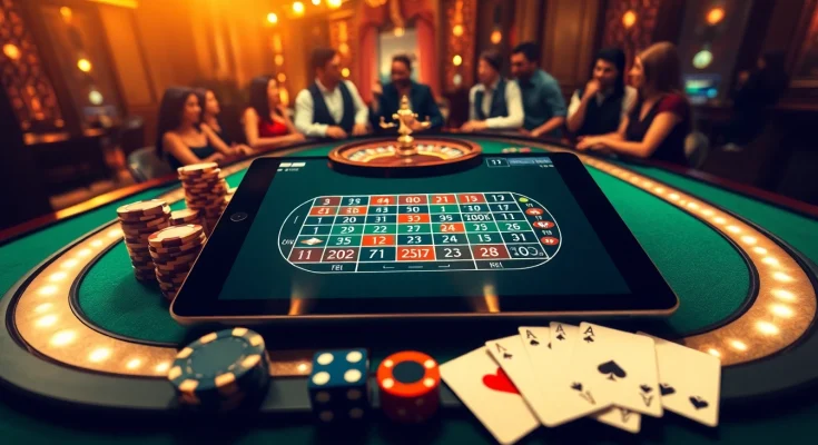 Jogabilidade empolgante no cassino C333 com mesa de roleta vibrante e jogadores entusiasmados.